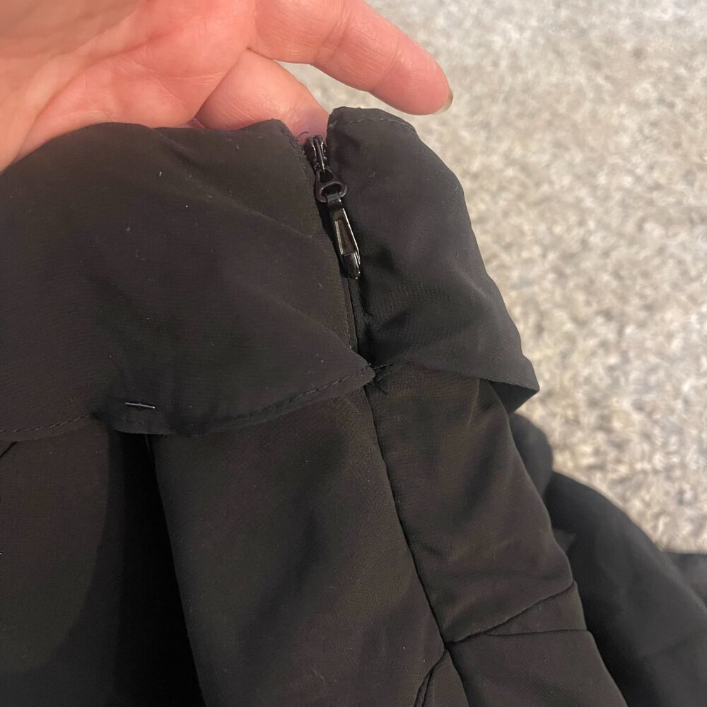 Barbie x Azazie Black Ruffle Slit Maxi Dress A4 - Picture 10 of 11